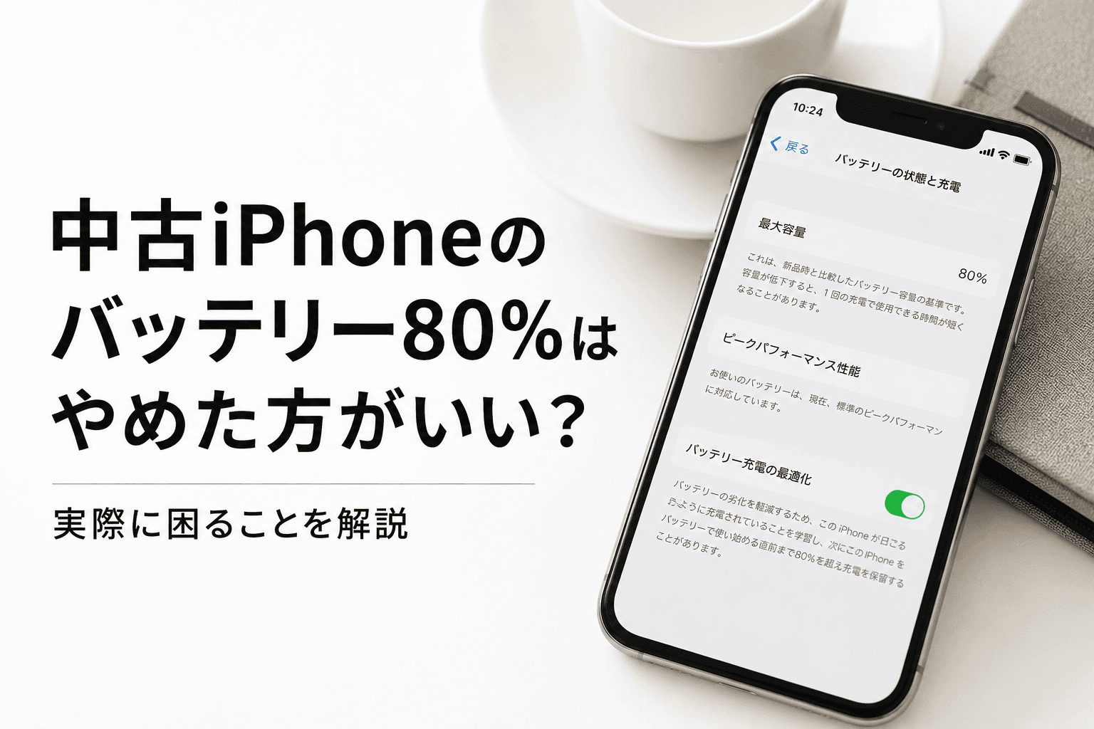 中古iPhoneのバッテリー80%はやめた方がいい?実際に困ることを解説